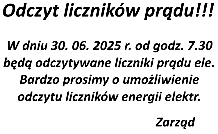 odczyt licznikow